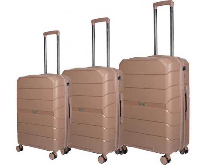 Βαλίτσες trolley Επεκτάσιμη Elusive (σέτ 3 τεμαχίων) Cardinal (PP) 2016 ροζ χρυσό ΣΕΤ