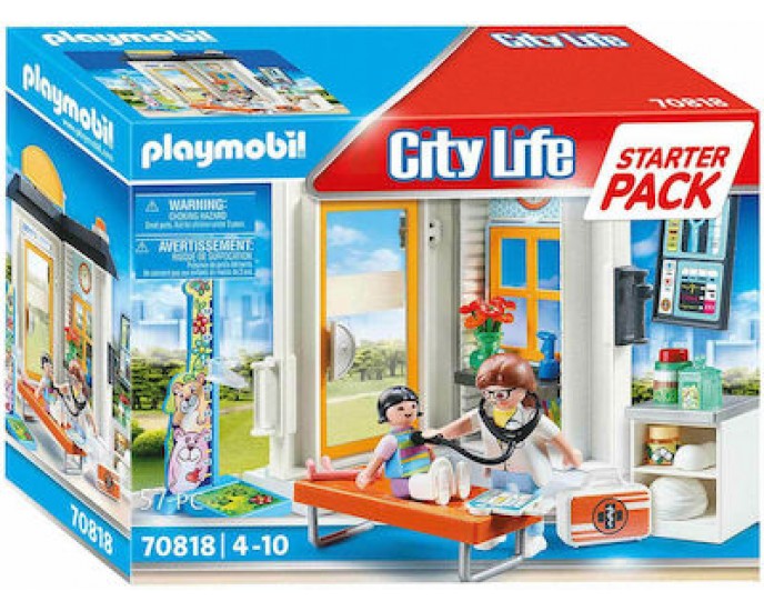Playmobil Starter Pack Παιδιατρείο για 4-10 ετών 70818 PLAYMOBIL