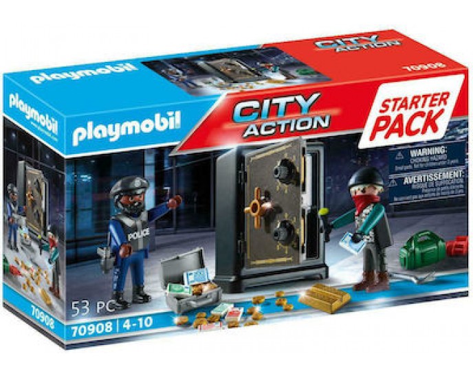 Playmobil City Action Σύλληψη Διαρρήκτη Χρηματοκιβωτίου για 4-10 ετών 70908 PLAYMOBIL