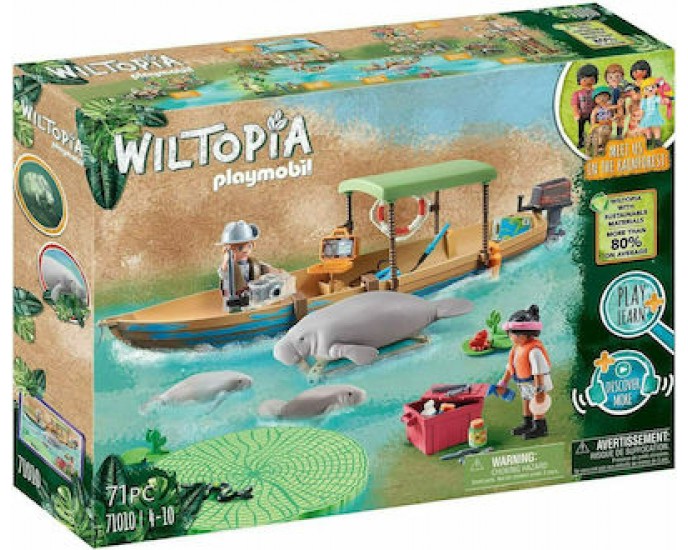 Playmobil Wiltopia Εκδρομή με Ποταμόπλοιο στον Αμαζόνιο για 4-10 ετών 71010 PLAYMOBIL