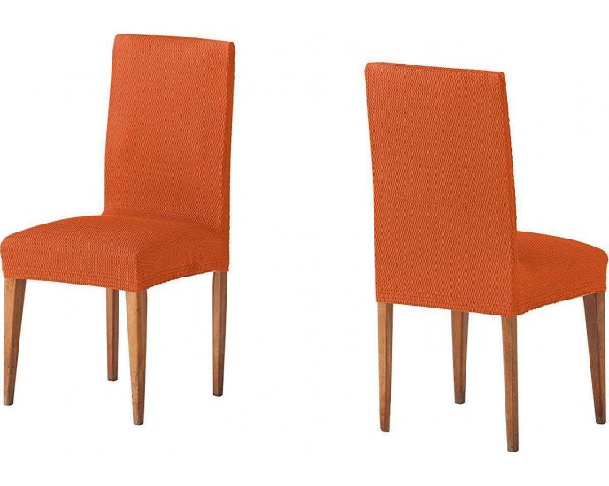 Κάλυμμα καρέκλας ελαστικό για πλάτη-κάθισμα Tunez Σετ 2 τεμαχίων Orange Mc Decor ΕΛΑΣΤΙΚΑ ΚΑΛΥΜΜΑΤΑ