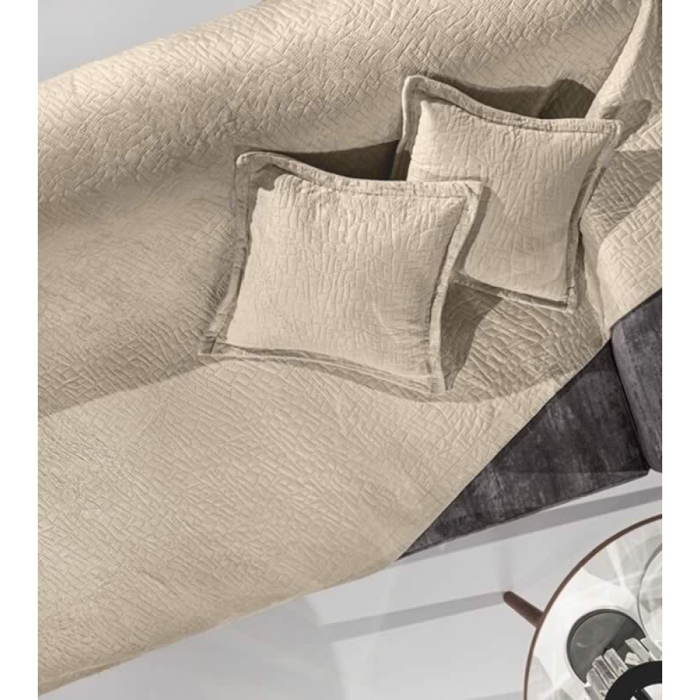 Guy Laroche Ριχτάρι Διθέσιου Καναπέ Avon 170x250εκ. Camel με Μαξιλαροθήκη
