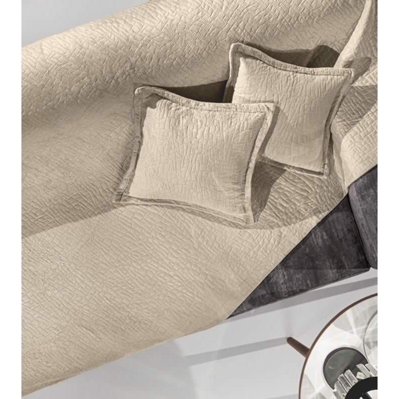 Guy Laroche Ριχτάρι Διθέσιου Καναπέ Avon 170x250εκ. Camel με Μαξιλαροθήκη