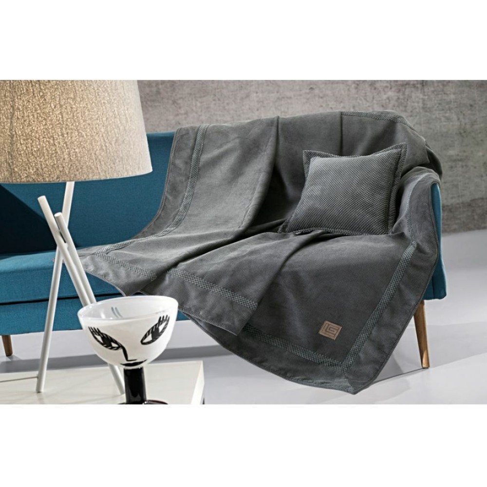 Guy Laroche Ριχτάρι Τριθέσιου Καναπέ Rubicon 170x300εκ. Anthracite