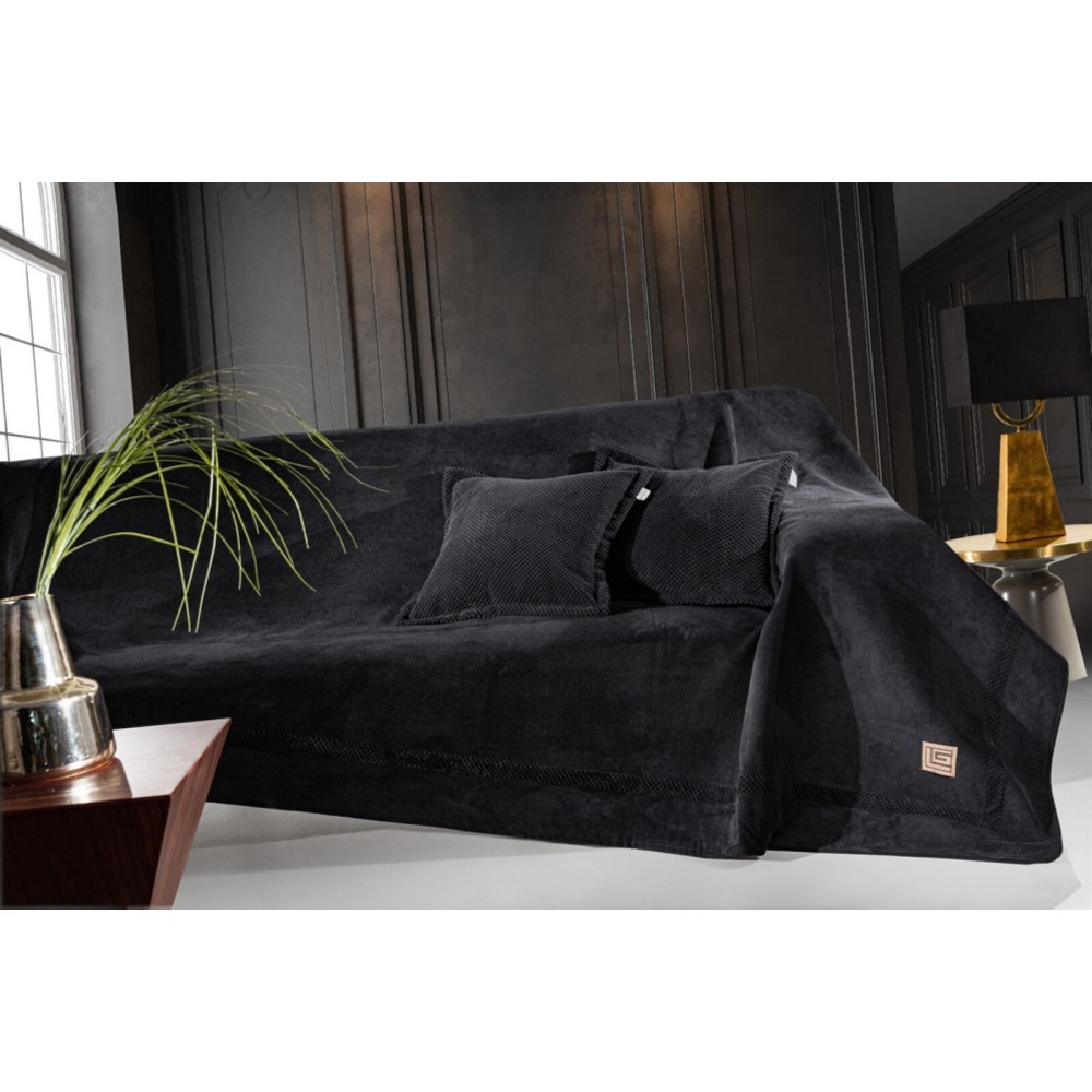 Guy Laroche Ριχτάρι Διθέσιου Καναπέ Δύο 'Οψεων Rubicon 170x250εκ. Black