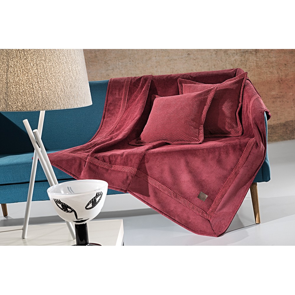 Guy Laroche Ριχτάρι Τριθέσιου Καναπέ Δύο 'Οψεων Rubicon 170x300εκ. Burgundy