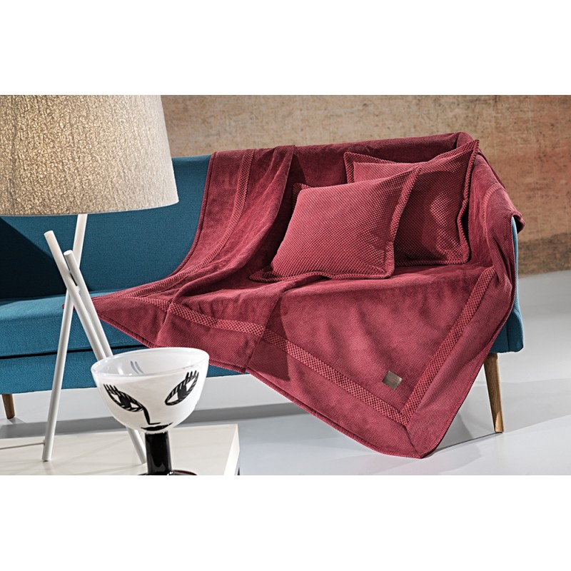 Guy Laroche Ριχτάρι Τριθέσιου Καναπέ Δύο 'Οψεων Rubicon 170x300εκ. Burgundy