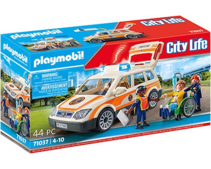 Playmobil City Life Όχημα Πρώτων Βοηθειών για 4-10 ετών 71037 PLAYMOBIL