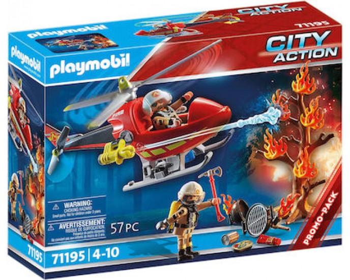 Playmobil City Action Ελικόπτερο Πυροσβεστικής για 4-10 ετών PLAYMOBIL