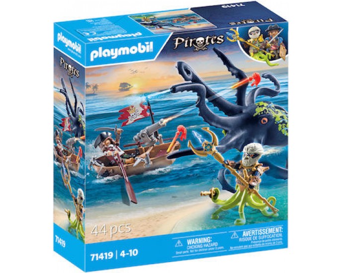 Playmobil Pirates Battle With The Giant Octopus για 4-10 ετών PLAYMOBIL