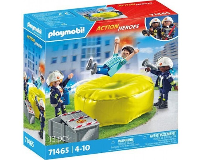 Playmobil City Action Πυροσβέστες Με Στρώμα Διάσωσης για 4-10 ετών PLAYMOBIL