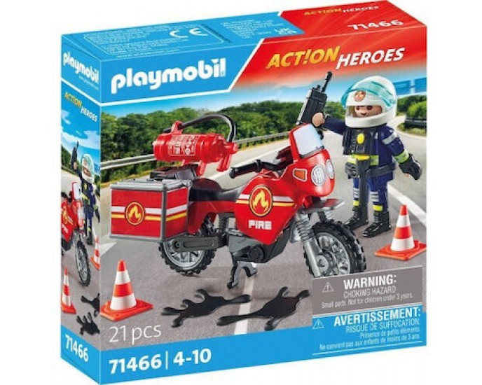 Playmobil City Action Πυροσβέστης Με Μοτοσικλέτα για 4-10 ετών PLAYMOBIL