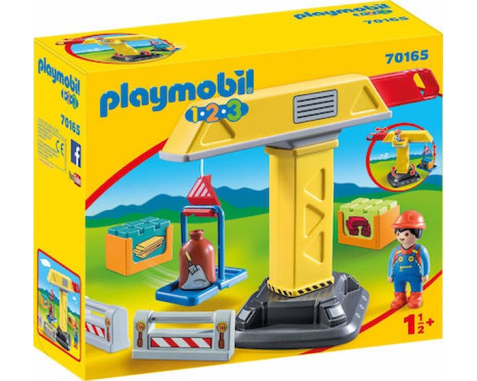 Playmobil 1.2.3 - Γερανός Κατασκευών 70165 Playmobil ΠΑΙΧΝΙΔΙΑ