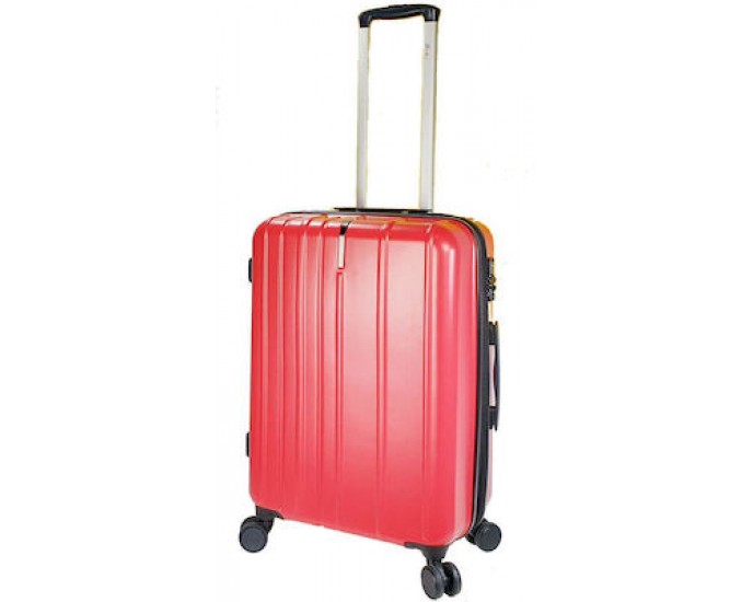 Stelxis ST538 Μεσαία Βαλίτσα με ύψος 65cm σε Κόκκινο χρώμα ΜΕΣΑΙΕΣ