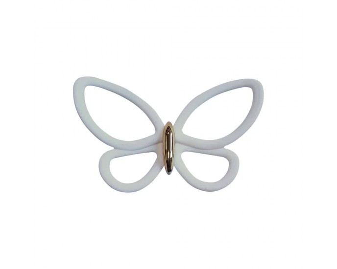 White Metal Butterflies 3D μεταλλικές ΔΙΑΚΟΣΜΗΤΙΚΑ ΤΟΙΧΟΥ
