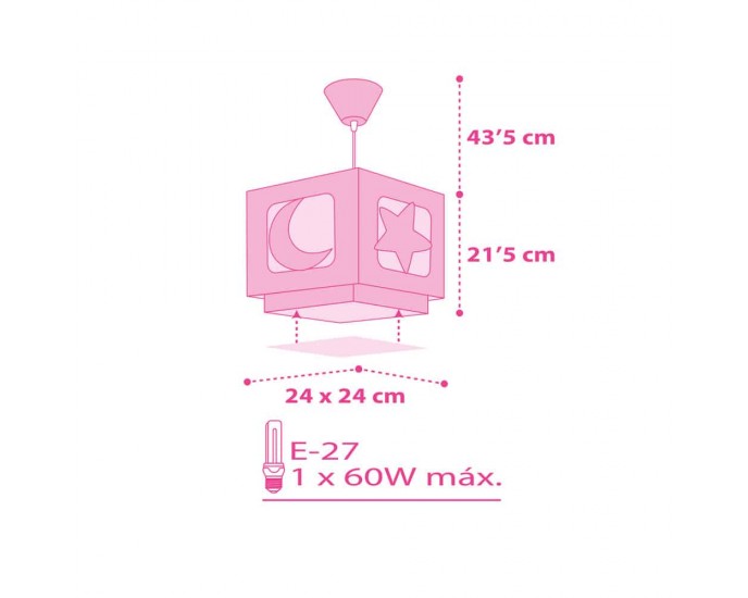 MoonLight Pink παιδικό φωτιστικό (63232S) ΠΑΙΔΙΚΑ