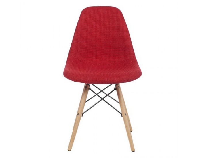 Artekko Cozy Ξύλινη Καρέκλα με Κόκκινο Ύφασμα ΚΑΡΕΚΛΕΣ