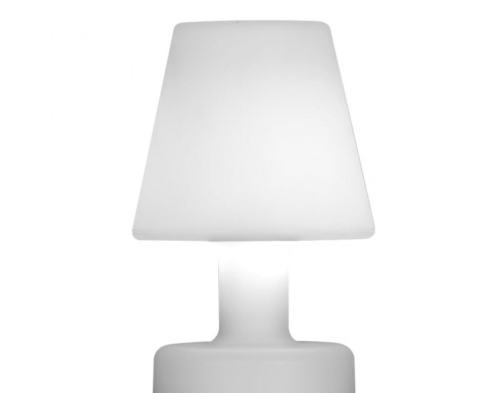 Artekko Lamp Διακοσμητικό Φωτιστικό σε Σχήμα Λάμπας Led Πλαστικό Άσπρο (16x16x25)cm ΕΠΙΤΡΑΠΕΖΙΑ