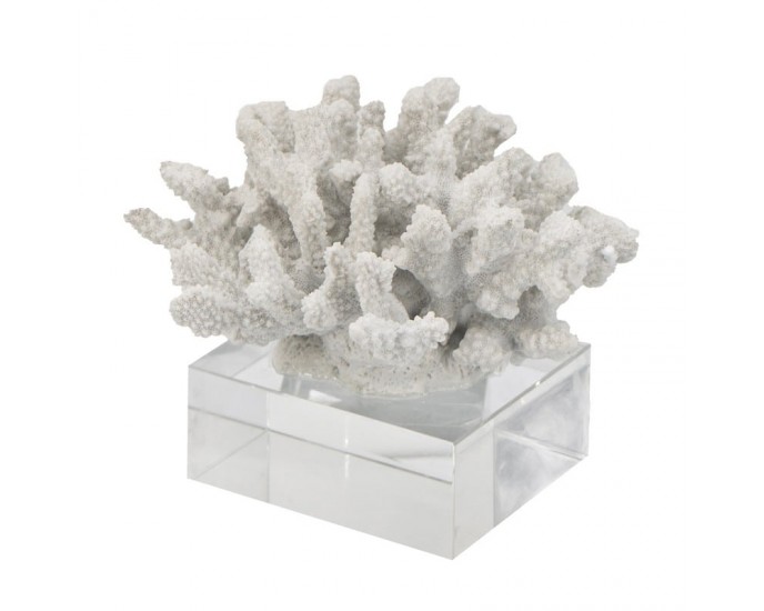 Artekko Διακοσμητικό Επιτραπέζιο Κοράλι σε Λευκό Χρώμα (21,09x19,05x16) ΓΕΝΙΚΑ ΔΙΑΚΟΣΜΗΤΙΚΑ