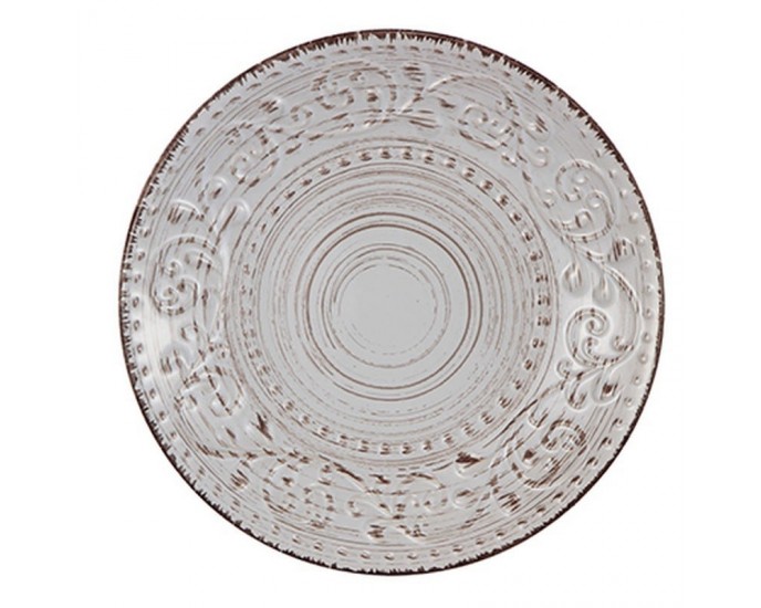 Artekko Rustic Crea Πιάτο Πάστας Κεραμικό Λευκό (20,83x20,83x2,03)cm ΠΙΑΤΑ
