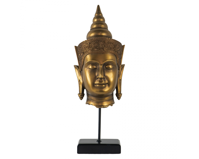 Artekko Buddha Προτομή Βούδας με Βάση Πορσελάνη Χρυσό (17.8x19x50)cm ΓΕΝΙΚΑ ΔΙΑΚΟΣΜΗΤΙΚΑ