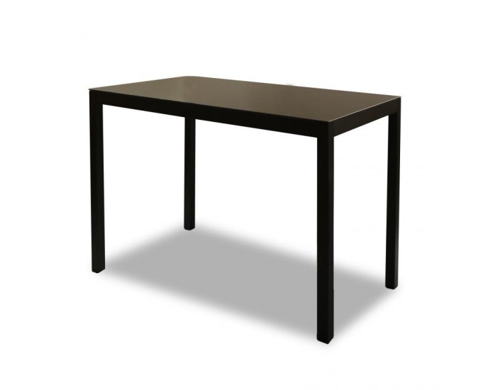 Artekko Γυάλινο τραπέζι με Μαύρο γυαλί 5mm από πάνω (140x80x74)cm ΤΡΑΠΕΖΑΡΙΕΣ