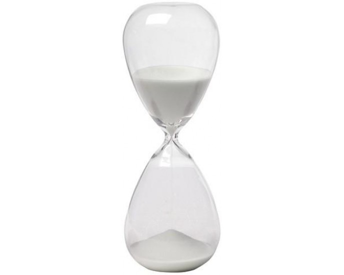 Artekko Hourglass Κλεψύδρα Γυάλινη Λευκή (9x9x25.5)cm ΕΠΙΤΡΑΠΕΖΙΑ ΔΙΑΚΟΣΜΗΤΙΚΑ