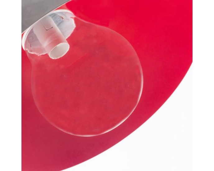 Artekko Whesley Μεταλλικό Λευκό Κόκκινο Φωτιστικό Οροφής (E27) ΟΡΟΦΗΣ