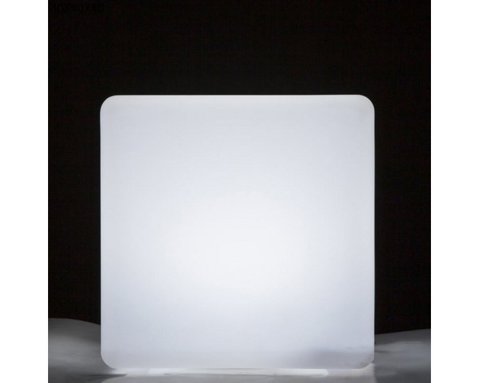 Artekko Cube Διακοσμητικό Φωτιστικό Κύβος Led Πλαστικό Άσπρο (40x40x40)cm ΕΠΙΤΡΑΠΕΖΙΑ
