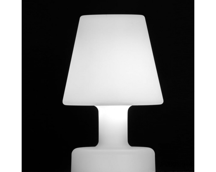 Artekko Lamp Διακοσμητικό Φωτιστικό σε Σχήμα Λάμπας Led Πλαστικό Άσπρο (16x16x25)cm ΕΠΙΤΡΑΠΕΖΙΑ