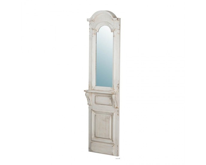 Artekko Sluys Καθρέπτης Ξύλλινος Λευκός Πόρτα (46x13x182)cm ΕΠΙΔΑΠΕΔΙΟΙ