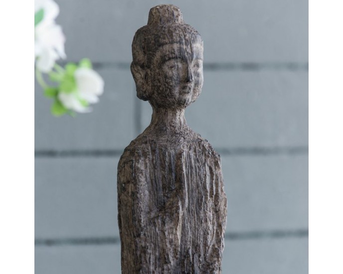 Artekko Buddha Διακοσμητικός Βούδας Ρητίνη Καφέ (8.9x8.9x60.2)cm