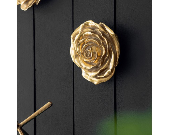 Artekko Διακοσμητικό τοίχου ΣΕΤ/2 χρυσά τριαντάφυλλα