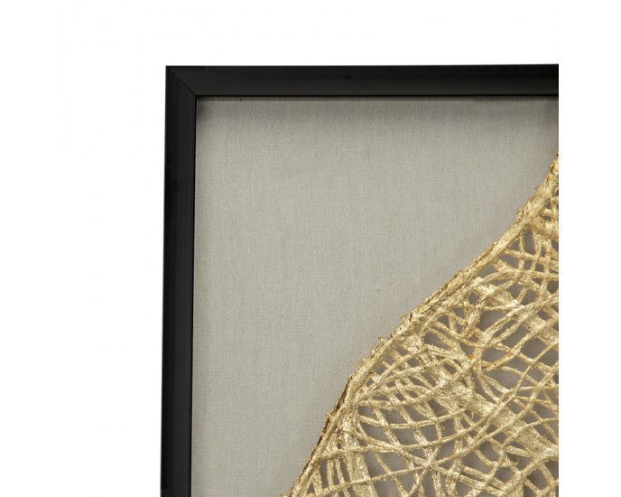 Artekko Zleact Διακοσμητικό Τοίχου Πλεχτό Φύλλο με Μαύρη Κορνίζα (60x90x3)cm ΔΙΑΚΟΣΜΗΤΙΚΑ ΤΟΙΧΟΥ