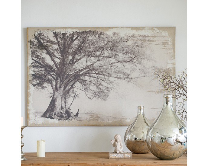 Artekko Πίνακας καμβάς ασπρόμαυρος δέντρο 150x100x4