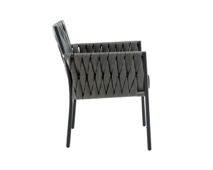 Artekko Καρέκλα με πλέξιμο από πλαστ. ρατάν (54x54x75)cm