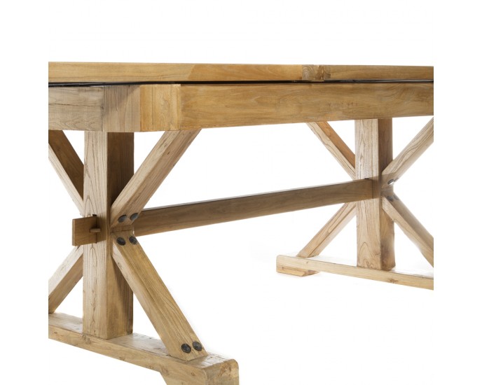 Artekko Τραπέζι τραπεζαρίας ανοιγόμενο από ξύλο μασίφ (180/260x100x78)cm