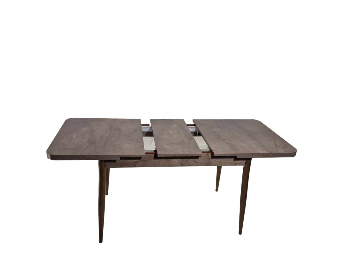 Artekko AY Gordion Τραπέζι Επεκτεινόμενο MDF με Μεταλλικό Πόδι Καφέ/Μαύρο (120+30x70x76)cm ΤΡΑΠΕΖΑΡΙΕΣ