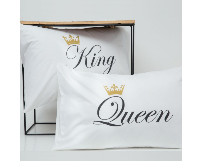Ζεύγος Μαξιλαροθήκες Queen&King