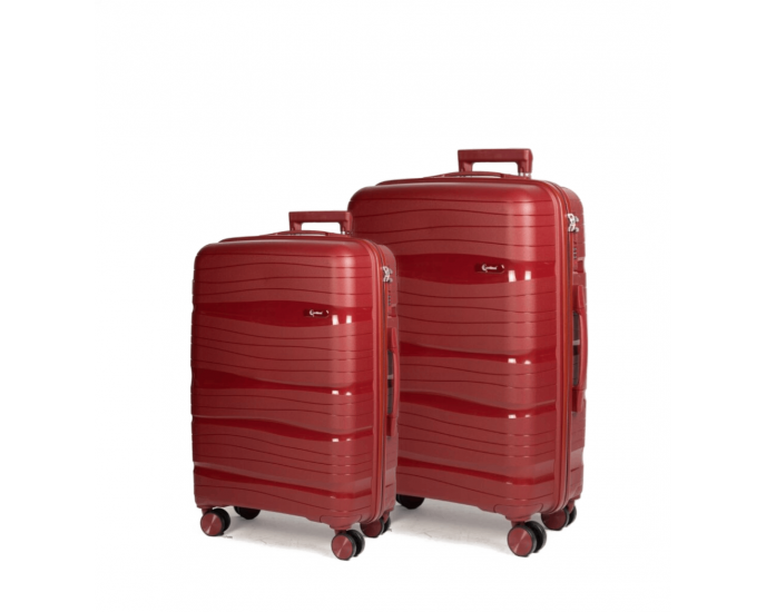 Βαλίτσα trolley Cardinal (PP) μεσαία/μεγάλη 2014/60/70 cm μπορντό ΣΕΤ