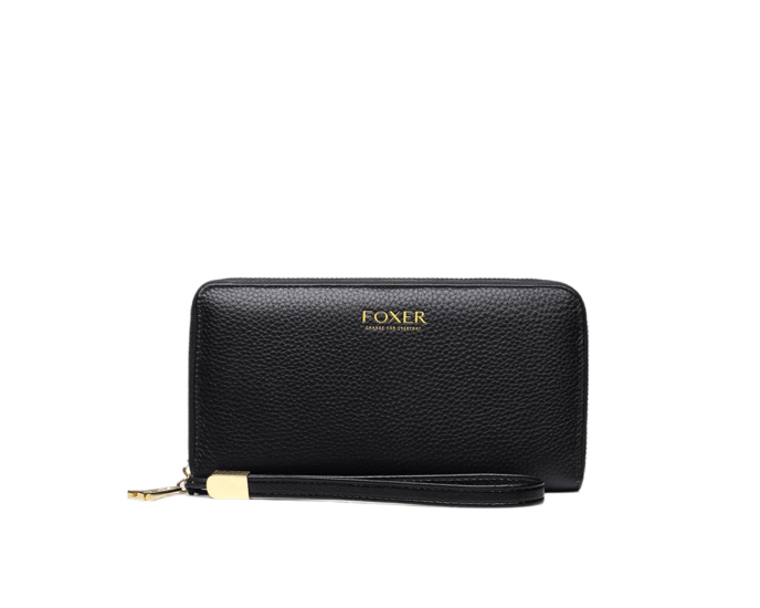 Γυναικείο δερμάτινο πορτοφόλι Foxer 256001F μαύρο