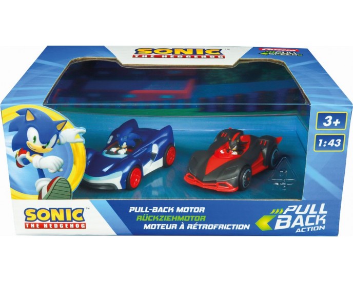 Carrera Pull Speed: Team Sonic Racing - Sonic vs. Shadow Twinpack Pull Back Motor - 1:43 (15813023)