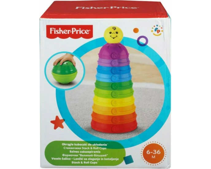 FISHER PRICE - BRILLIANT BASICS STACK  ROLL CUPS (W4472)