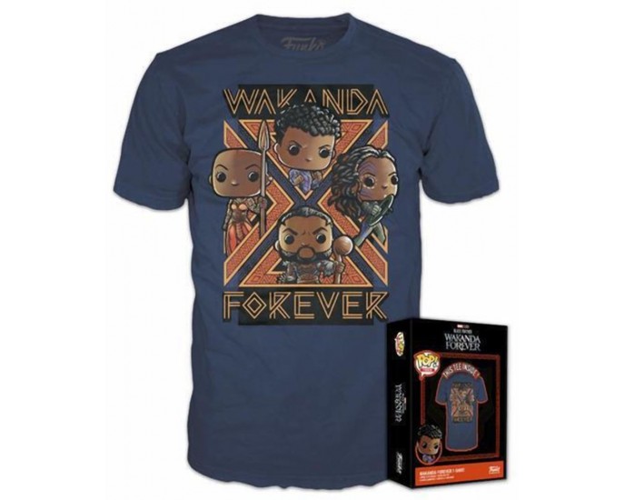 Funko Boxed Pop! Tees: Marvel Black Panther Wakanda Forever T-Shirt (XL)