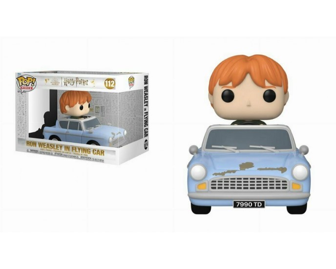 Funko Pop! Rides Super Deluxe: Harry Potter Chamber of Secrets Anniversary 20th - Ron Weasley in Flying Car #112 Vinyl Figure
