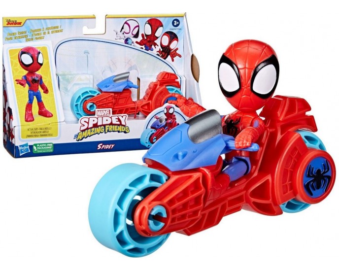 Hasbro Disney Junior Marvel: Spidey and his Amazing Friends - Spidey  Motorcycle (F7459) 