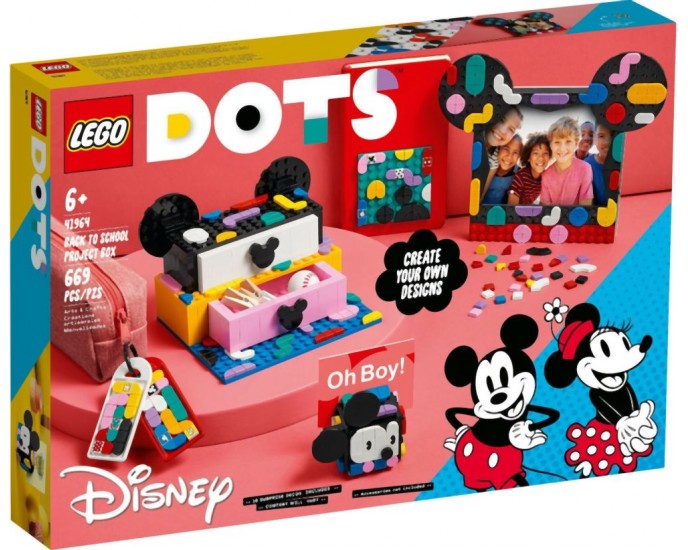 LEGO® DOTS: Disney Mickey Mouse  Minnie Mouse Back-To-School Project Box (41964) LEGO