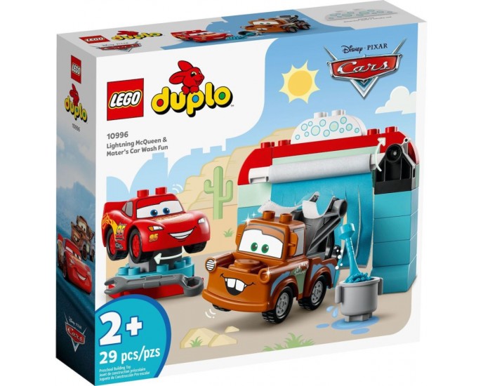 LEGO® DUPLO®: Disney and Pixar’s Cars Lightning McQueen  Mater’s Car Wash Fun (10996) LEGO