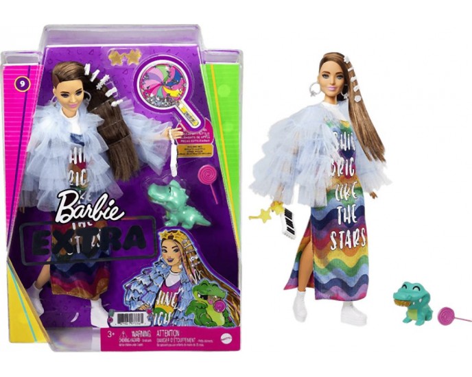 Mattel Barbie Extra: Rainbow Dress Doll (GYJ78)