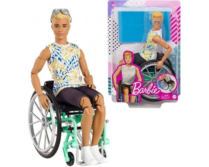 Mattel Barbie Ken Doll - Fashionistas #167 - Doll with Wheelchair (GWX93)